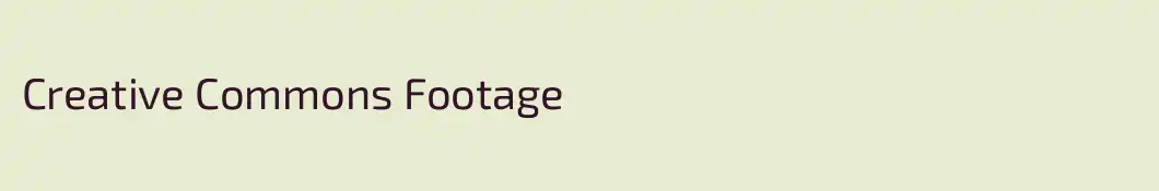 Creative Commons Footage